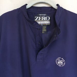 Zero Restriction Golf Vest Men M Blue 1/4 Snap Windbreaker Microsuede Logo